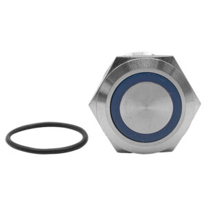 BOTON PULSADOR UNIPOLAR LED AZUL